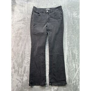 Riders Lee Jean Mid Rise Bootcut Stretch Y2K Women Sz 12M Black Western Cowgirl